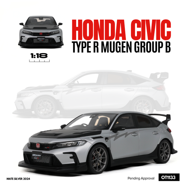 Honda Civic Type R Mugen Groupe B Mate Silver 2024 1/18 OTTOMOBILE