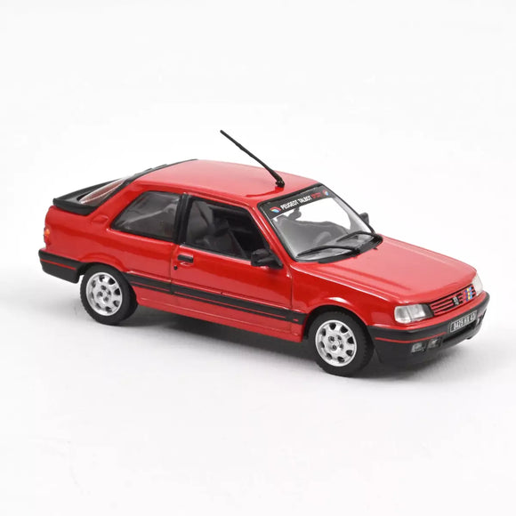 Peugeot 309 GTI 1989 Rouge Vallelunga avec déco PTS 1/43 NOREV 473911