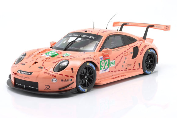 Porsche 911 991 RSR Team Porsche GT #92 Vainqueur LMGTE 24h Le Mans 2018 1/12 IXO LEGT12003