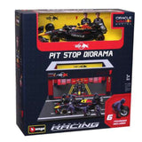 Diorama Red Bull F1 RB19 Garage Pit Stop Max Verstappen 2023 1/43 BBURAGO 18-38453-V