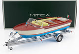 Bateau Riva Junior 1966 Ivory Yellow + Remorque 1/18 MITICA 206002-D