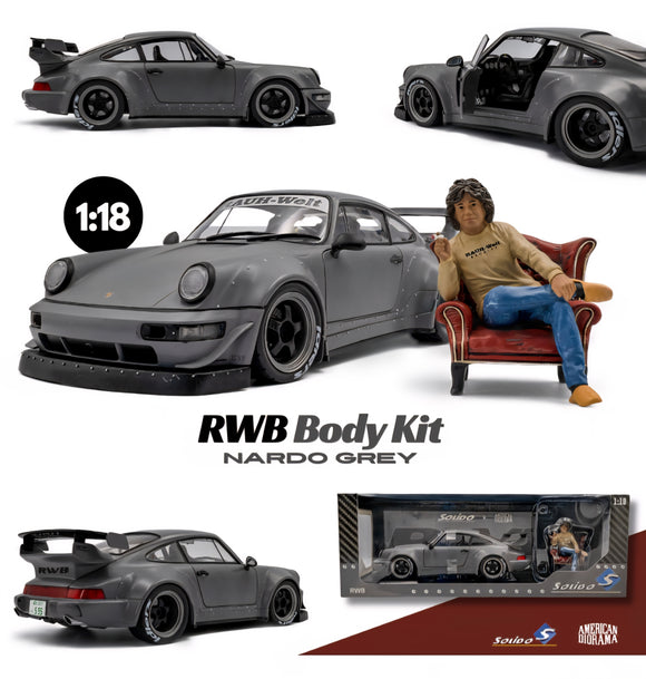 [ Pré-commande ] Porsche RWB Body Kit Nardo Grey 1/18 SOLIDO S1807517