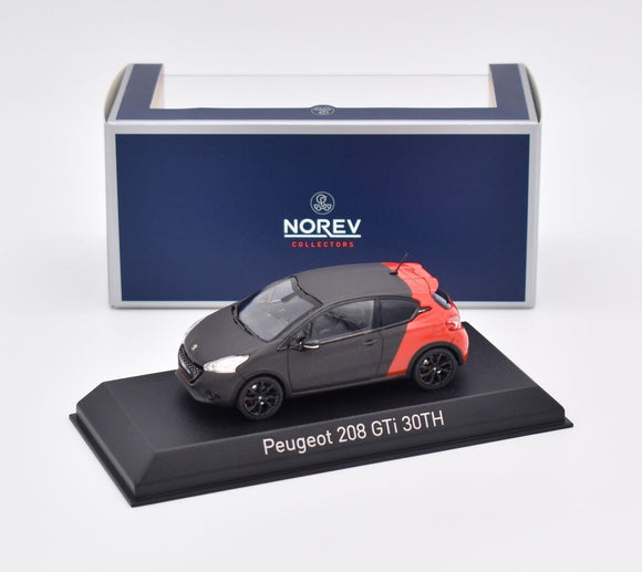 Peugeot 208 GTI 30Th 2014 Black Matt & Red 1/43 NOREV 472821