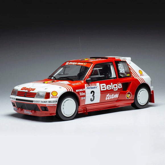 Peugeot 205 Turbo 16 #3 Belga Rallye Ypres 1985 1/18 IXO 18RMC135.22