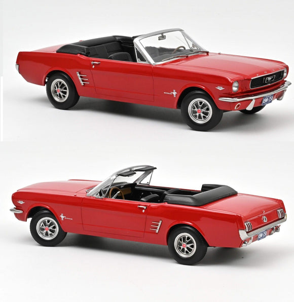 Ford Mustang Convertible 1966 Signal Flare Red 1/18 NOREV 182810