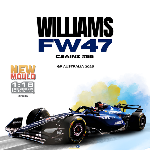 [ Pré-commande ] Williams FW47 #55 Sainz GP Australia 2025 1/18 SOLIDO S1818802