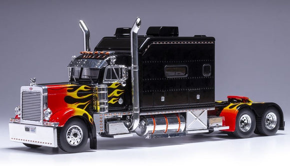 Peterbilt 379 Custom Noir avec Flammes 2002 1/43 IXO U43TR002