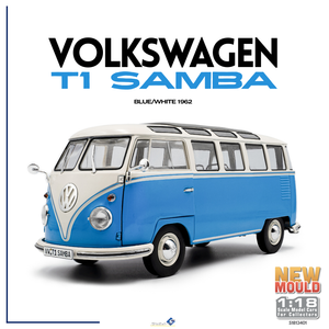 Volkswagen Combi T1 Samba Blue 1962 1/18 SOLIDO S1813401
