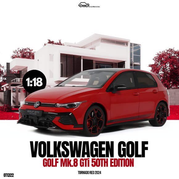 [ Pré-commande ] Volkswagen Golf GTI Mk.8 50th Edition Tornado Red 2024 1/18 OTTOMOBILE OT1322