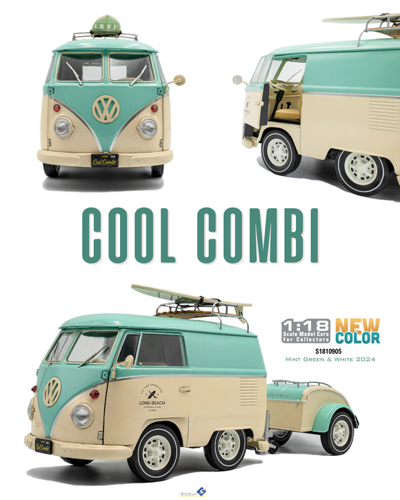 [ Pré-commande ] VW Cool Combi Mint Green & White 2024 1/18 SOLIDO S1810905