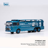 Fiat Bartoletti 306/2 Transporteur Ford Cobra 1956 Blue 1/43 IXO TTR041.22