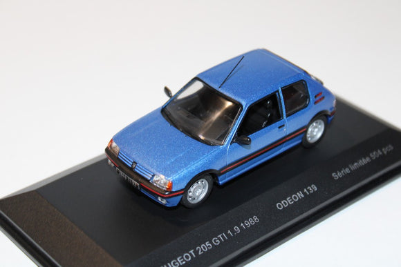 Peugeot 205 GTI 1.9 Bleu 1/43 ODEON ODEON139
