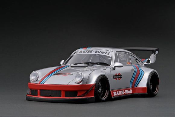 Porsche RWB 930 Silver/Red 1/18 IGNITION IG2478