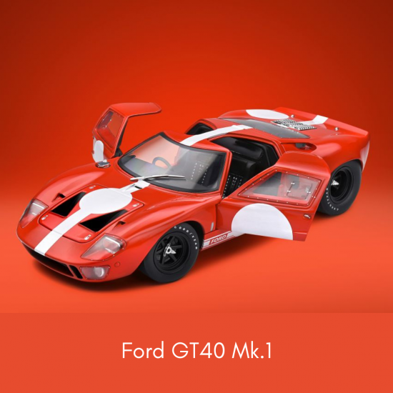  Ford GT40 Mk1 Red Racing 1968 1/18 SOLIDO S1803005