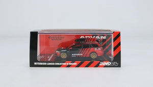 Mitsubishi Lancer Evolution IX Wagon " ADVAN " With Roof Cargo Box 1/64 INNO64 IN64-EVO9W-ADRB