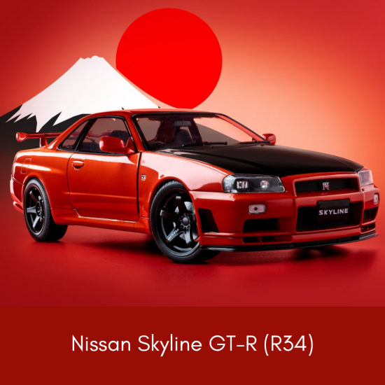 Nissan Skyline GT-R R34 Active Red 1/18 SOLIDO S1804305