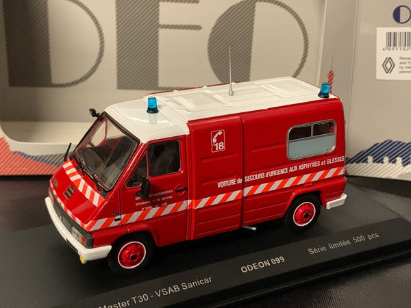 Miniature Renault Master T30 Sanicar VSAB BMPM 1/43 ODEON