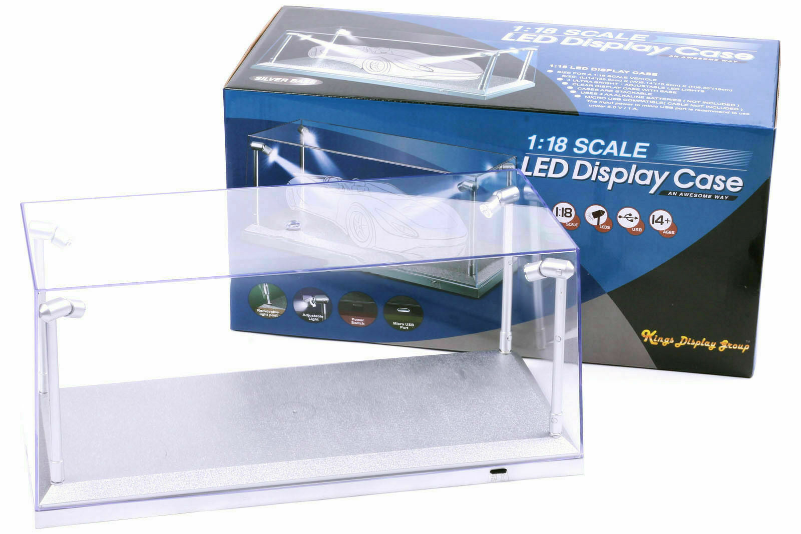 Boite Vitrine Showcase Leds 1/18 TRIPLE 9 T9-189922